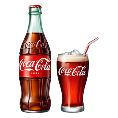 retro Coca Cola bottle with vintage logo sticker