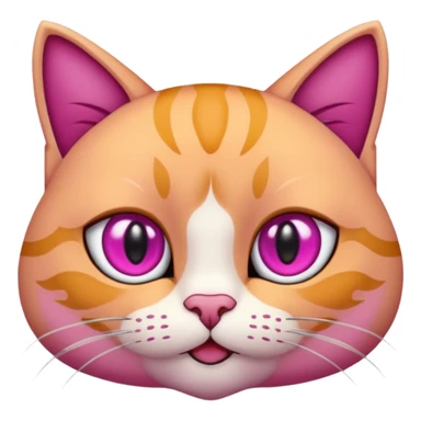 een kat met een paarse staart sticker