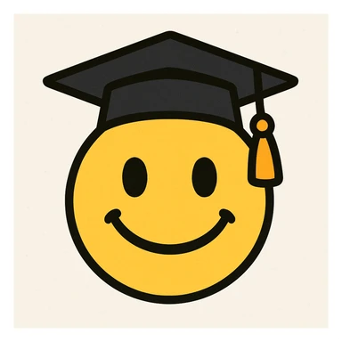 emoji with graduation cap sticker