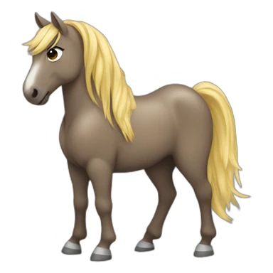 girl horse rock sticker