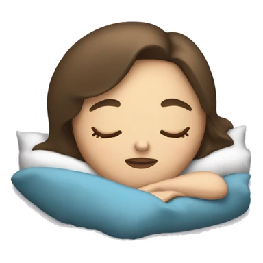 Brunette Caucasian woman sleeping sticker