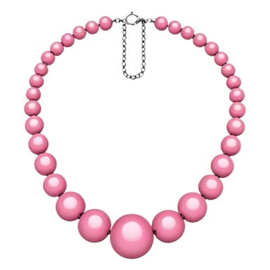 necklace pink beads sticker