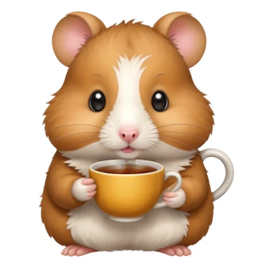 Hamster with tea sticker