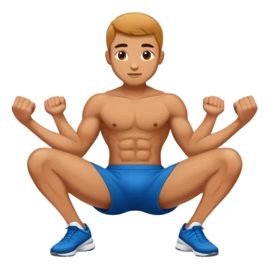 athlete doing sit-ups sticker