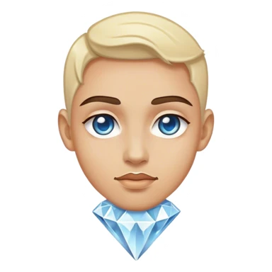 Person with diamond eyes sticker