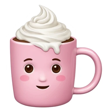 Pink food coffe sticker