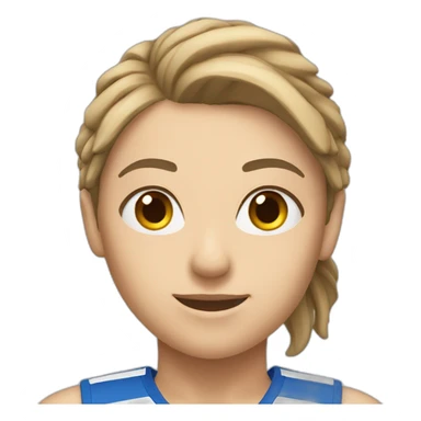 caucasian female netballer with brunette hair sticker