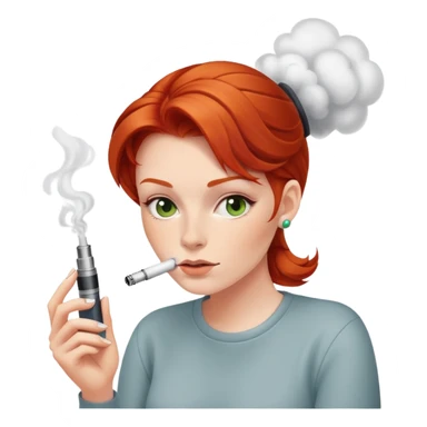 Red head vaping sticker