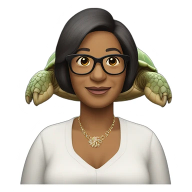 Franklin la tortue avec la tête d'aretha franklin  sticker