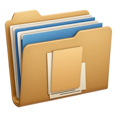 folder with documents sticker