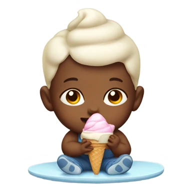 Baby eating ice cream  sticker