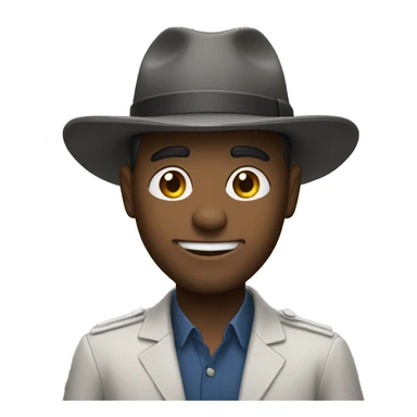 Com raiva e chapeu sticker