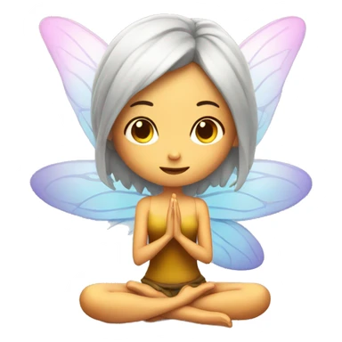 beautiful fairy meditating sticker