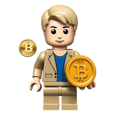 hackeur lego homme bitcoin sticker