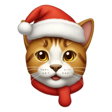 Gato disfrazado de Santa Claus  sticker