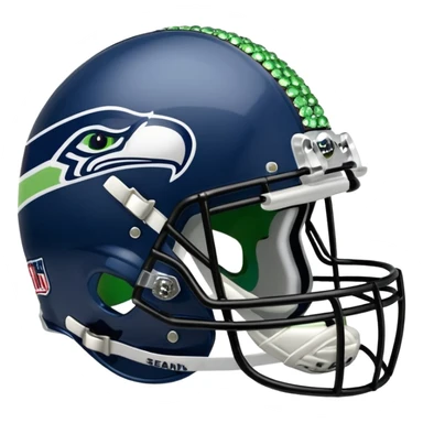 NFL Seahawks helmut with bling sticker