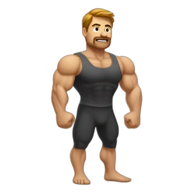 Personne Avé une grosse mâchoire musclé sticker