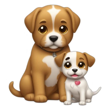 Chat et chien qui s’aime sticker