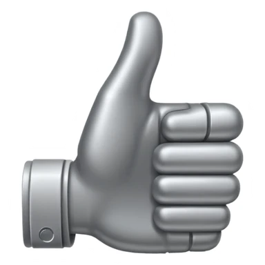 thumbs up but grey sticker