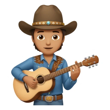 cowboy musician sticker