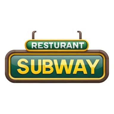 subway restrunt  sign sticker