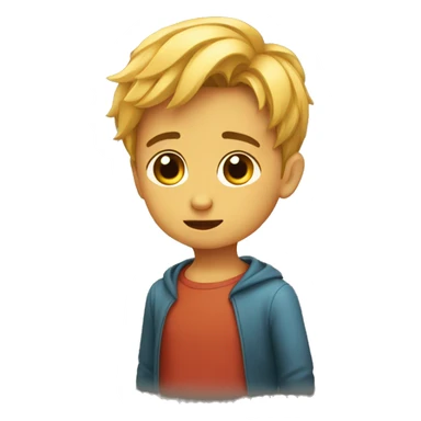 Niño pensando sticker