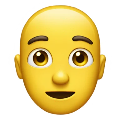 Normal yellow emoji doing sideye sticker