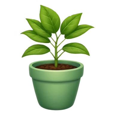 plant in pot sticker