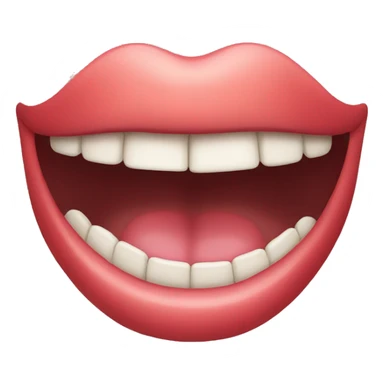 Mouth with tongue sticker