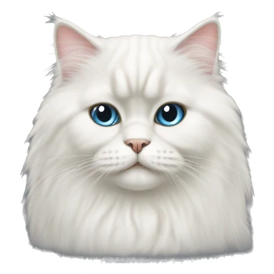 White Himalayan cat sticker