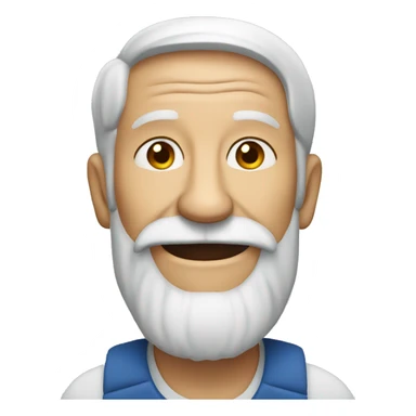 smiling old man with beard sticker