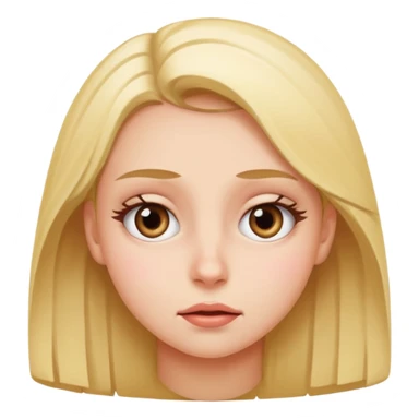 Girl rolling eyes sticker