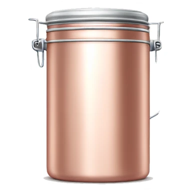 Realistic isolated rose gold canister  sticker