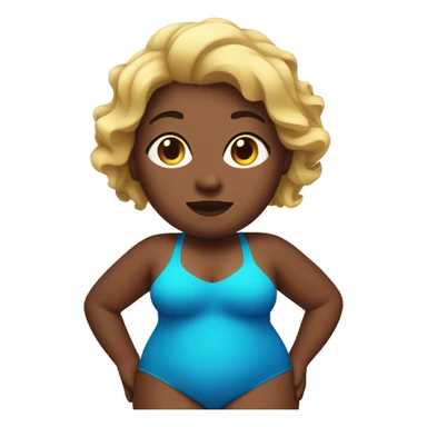 Fat black woman in swimsuit ￼ sticker