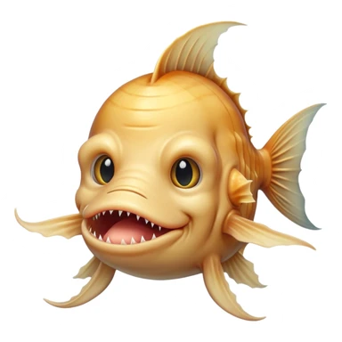Anglerfish with blonde long wig sticker