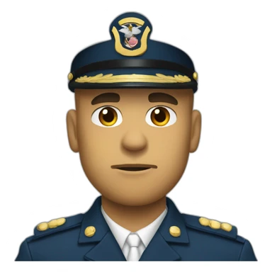 angry Marine in blue uniform saluting sticker