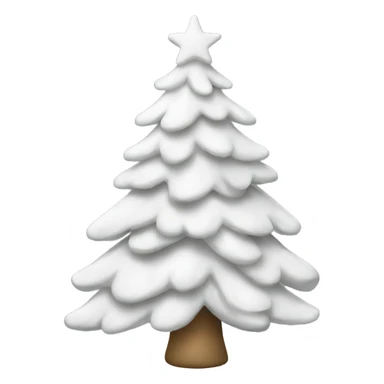 christmas white tree sticker