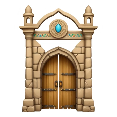 Harar's stone gate historic compound entrance carved stone Ethiopian landmark sticker