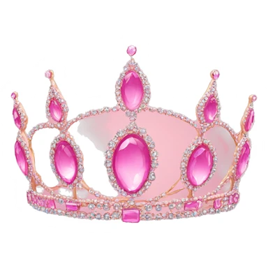 Pink jeweled tiara sticker