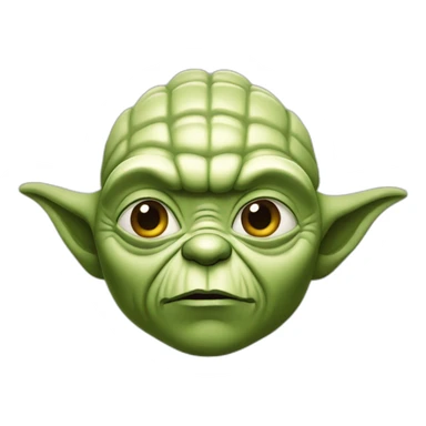 yoda face cartoon sticker