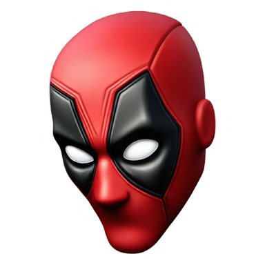 3D deadpool head sticker