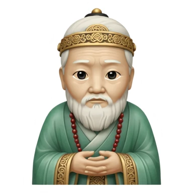 нефритовая статуя китайского старца грустит sticker