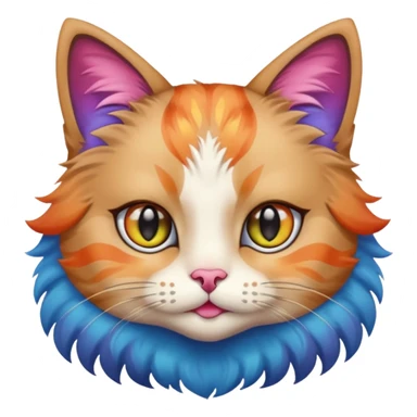 cat wearing makeup sticker