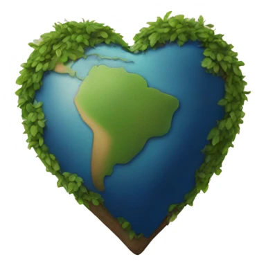 earth heart sticker