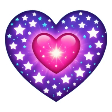 Heart made up of stars sticker