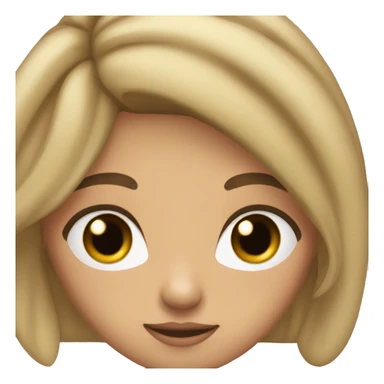 Girl with tan kin and has brown eyes with brown blondish hair and bushy eyebrows sticker