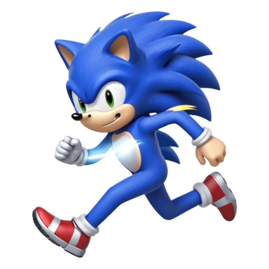 Sonic the hedgehog running away that is well done sticker