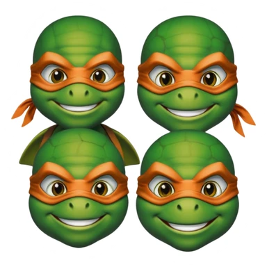 Ninja turtles in emojis sticker