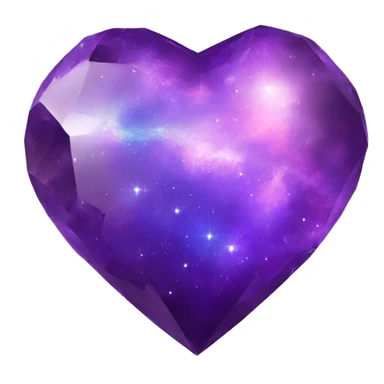 Nebula Gemstone Crystal Heart sticker