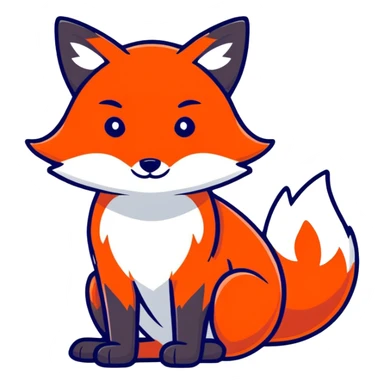 Group of Red fox sticker